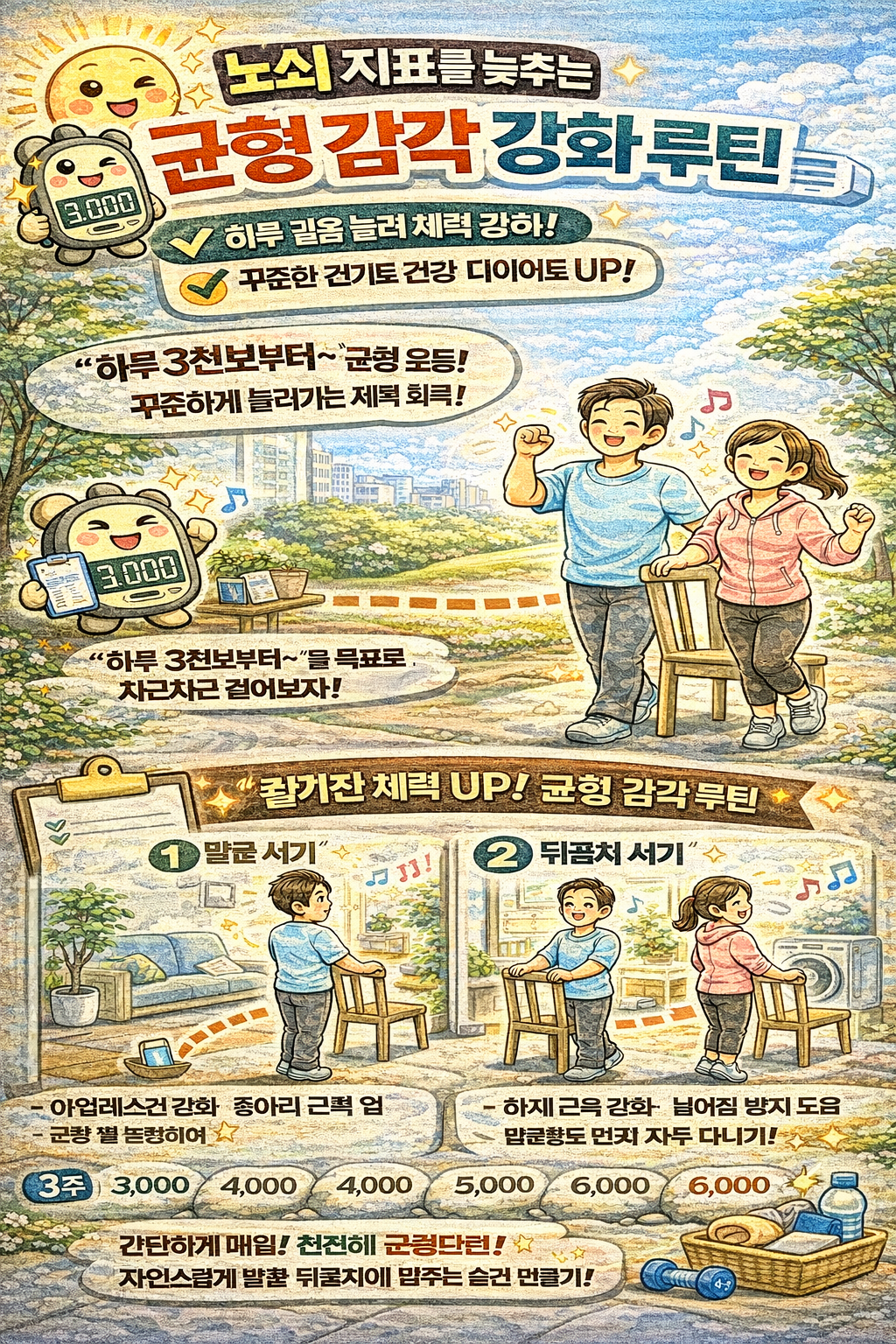 노쇠 지표를 늦추는 균형 감각 강화 루틴