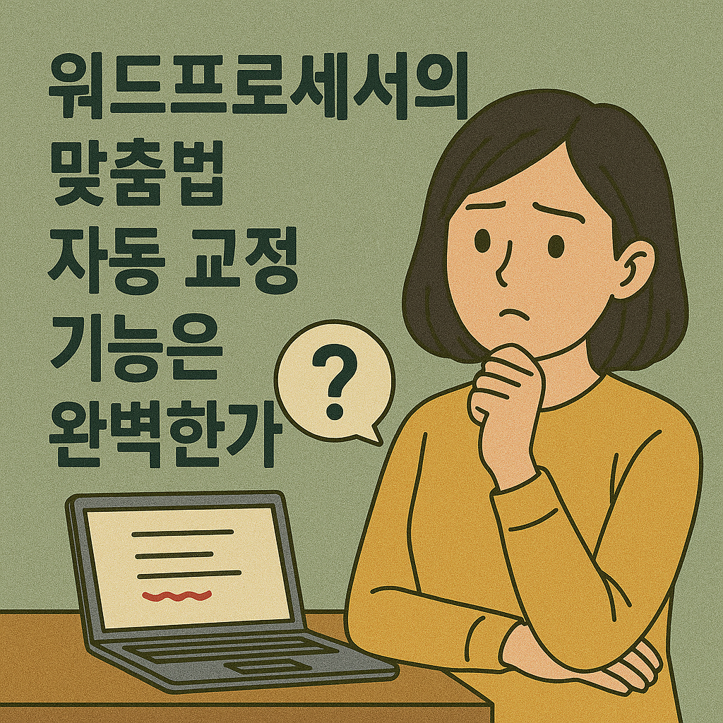 워드프로세스의 맞춤법 자동교정 기능은 완벽한가?