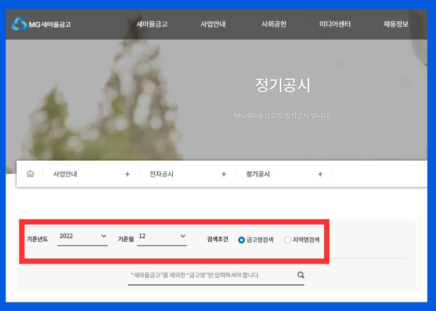 새마을금고 부실지점
