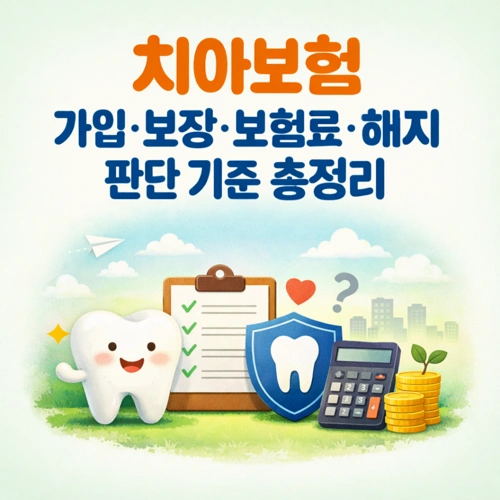 치아보험 가입·보장·보험료·해지 판단 기준 썸네일