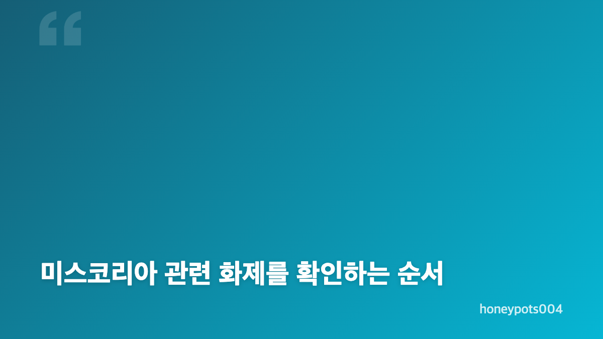 정연우 미스경북 진 프로필과 미스코리아 관련 정보