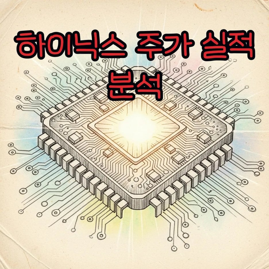 반도체 칩에서 뿜어져 나오는 빛을 묘사한 수채화풍 이미지