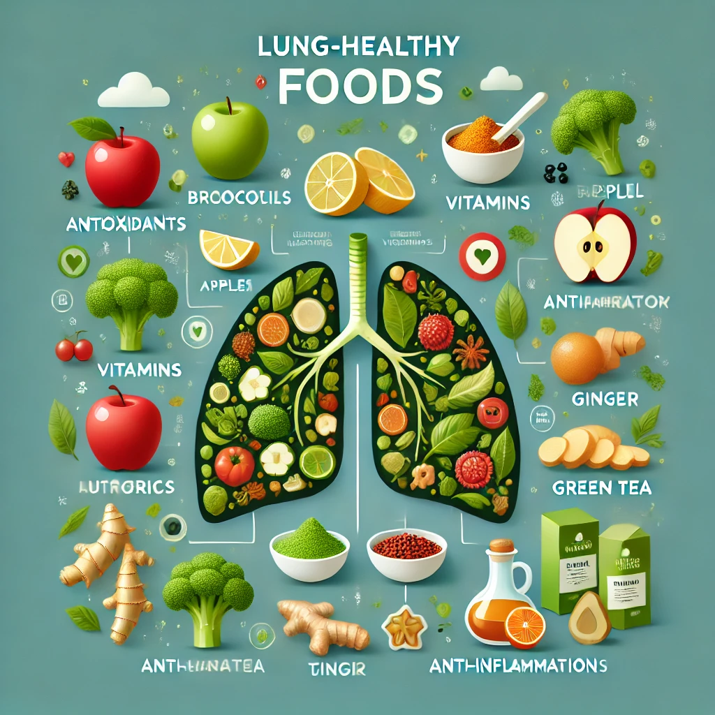 "폐 건강을 지원하는 필수 영양소가 풍부한 음식 리스트"