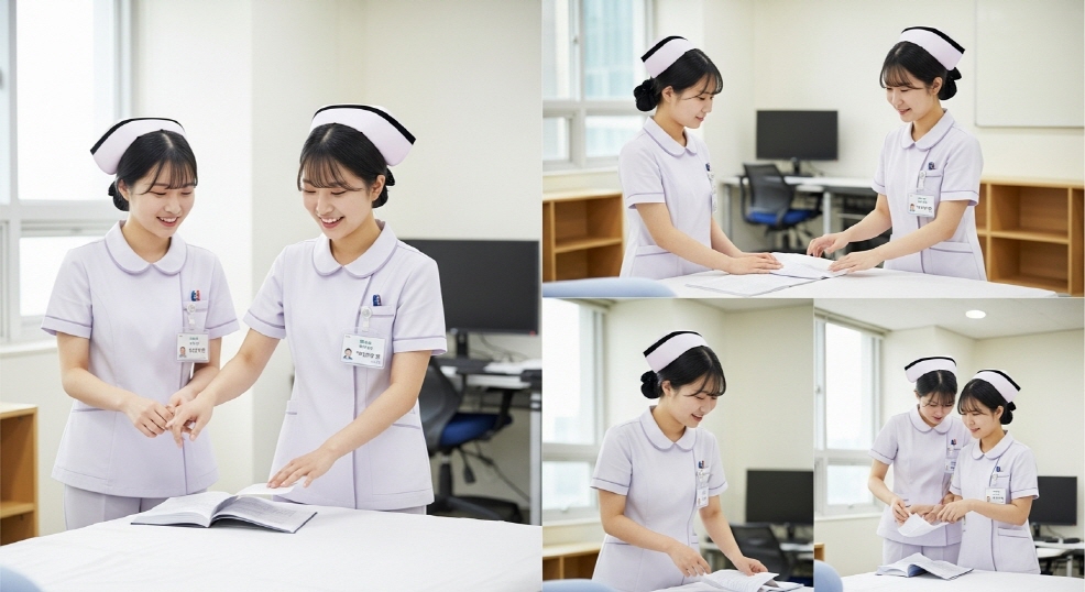 실습실에서 실습 중인 장면