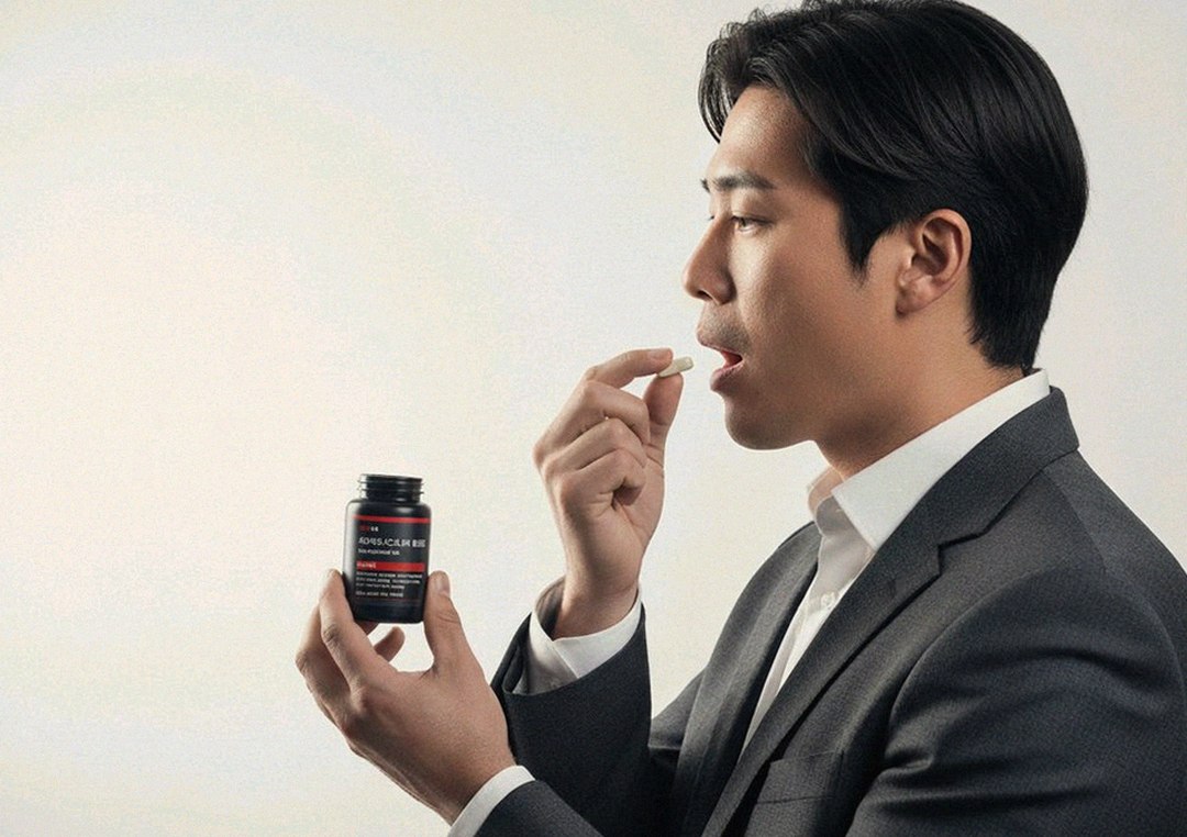 Korean Asian man 40s checking phone in gym locker room