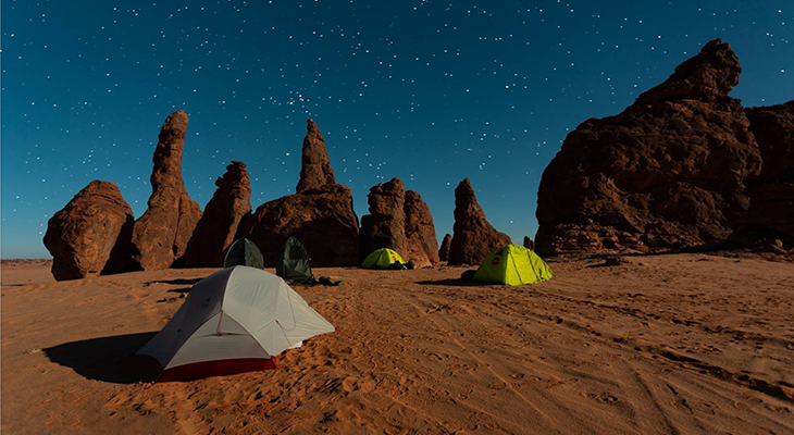 Desert camping in AlUla