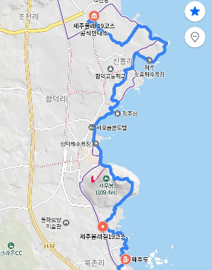 제주 올레길 19코스 지도