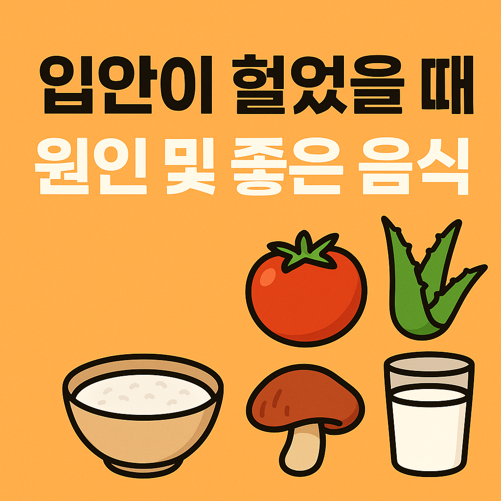 구내염 원인과 입안 헐었을 때 먹으면 좋은 음식