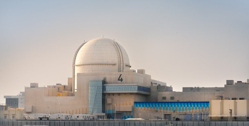 UAE 바라카 원전 4호기 모습.