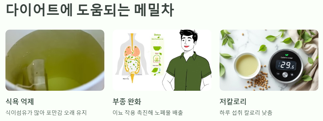 다이어트에 도움되는 메밀차