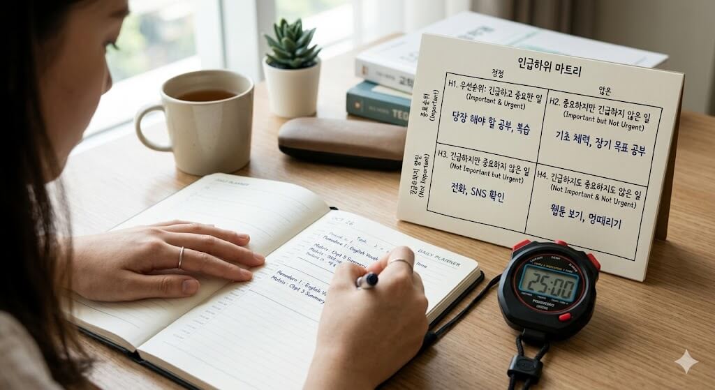 시간관리 잘하는 공부법 4단계