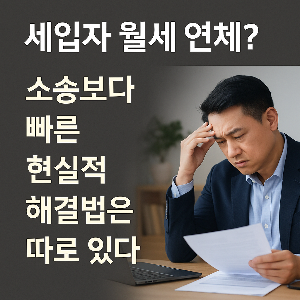 세입자 월세 연체? 소송보다 빠른 현실적 해결법은 따로 있다