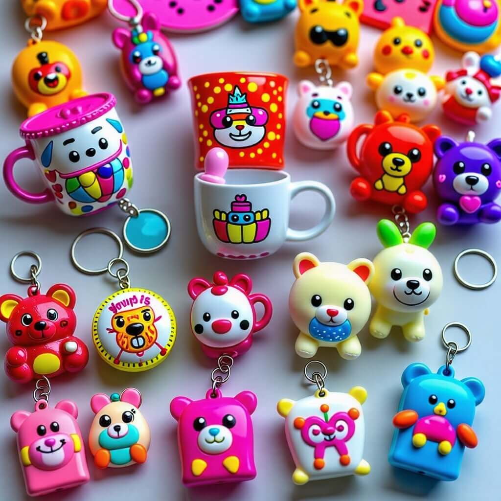 행사에서 제공되는 기념품이나 선물 사진.