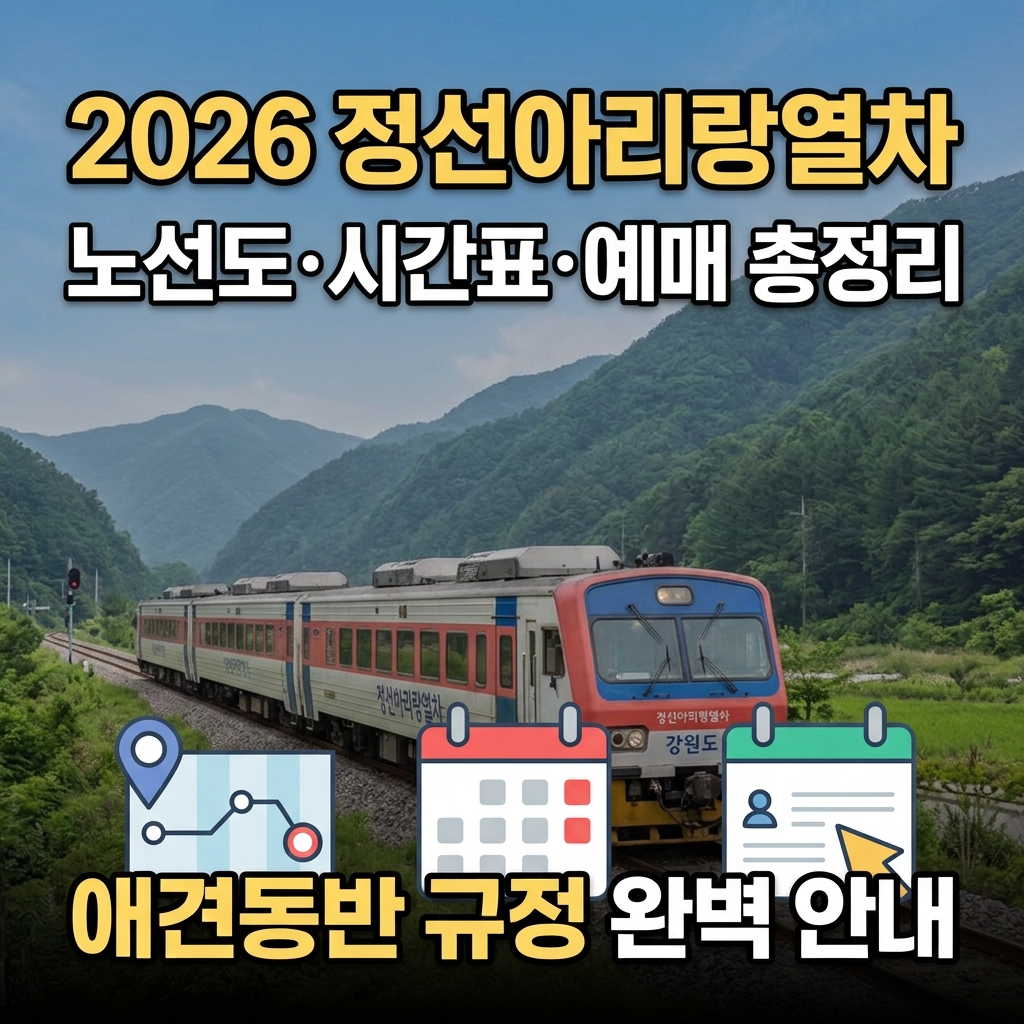 2026 정선아리랑열차 시간표 및 예매방법 총정리
