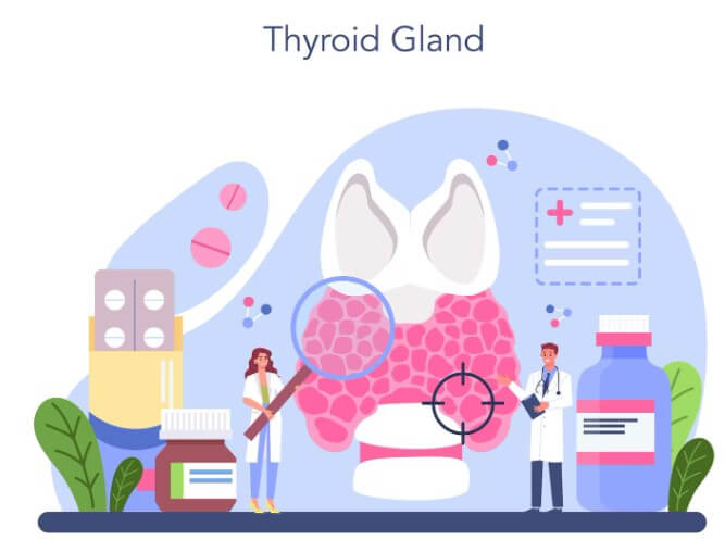 갑상선 기능 항진증 분석하는 그림