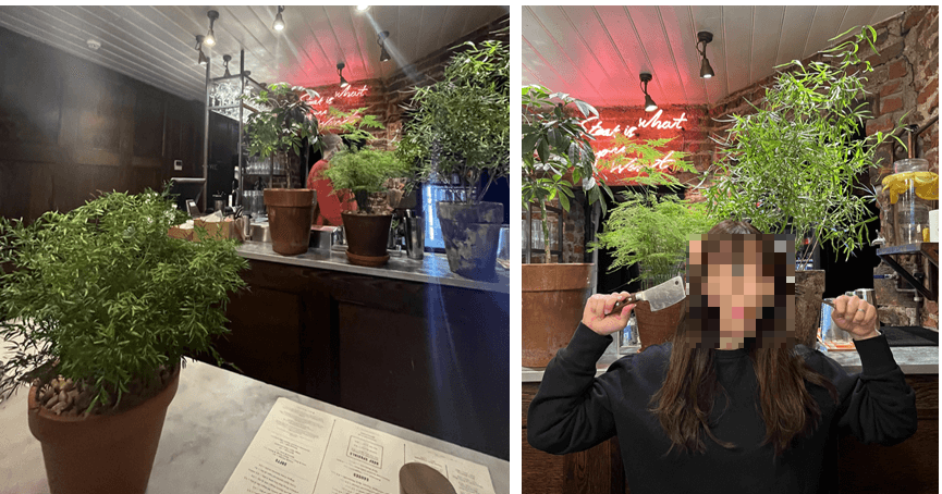 식물들-많은-테이블-및-시그니처-사진-포즈