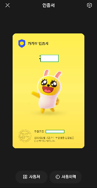 카카오 인증서 발급 방법