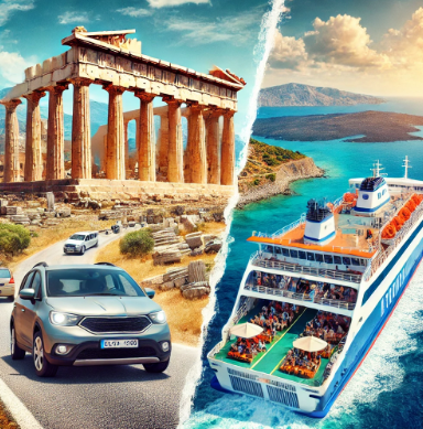 그리스 렌터카와 페리 반반 사진