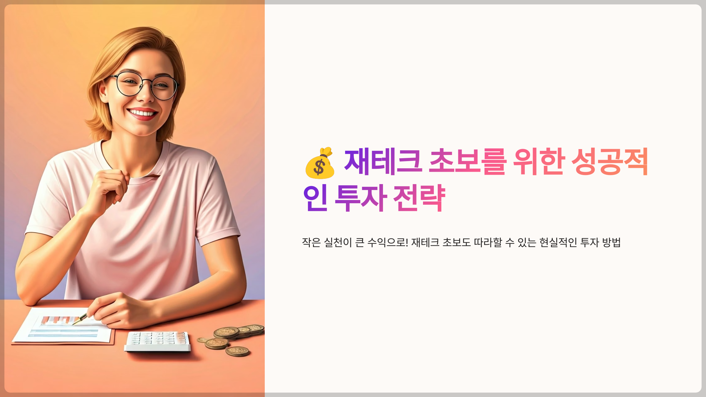 재테크 초보를 위한 성공적인 투자 전략