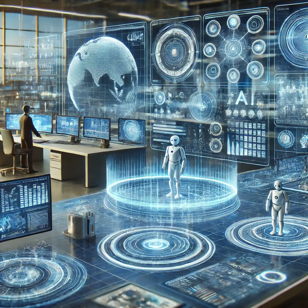 🤖 AI 기술 발전의 현재와 미래, 2024년 주요 트렌드 시각적 이미지