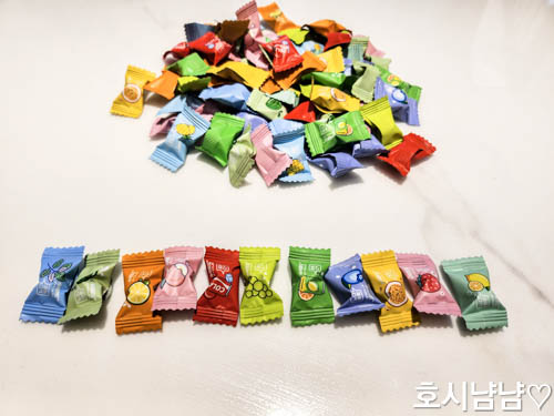 샤오커오라 무설탕 비타팝스 사탕 12가지 맛 낱개 모음