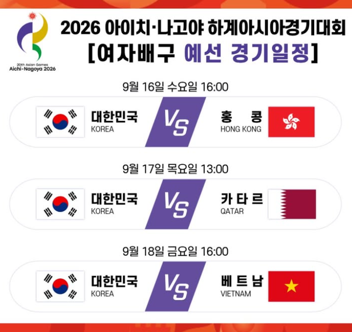 아시안게임 여자배구