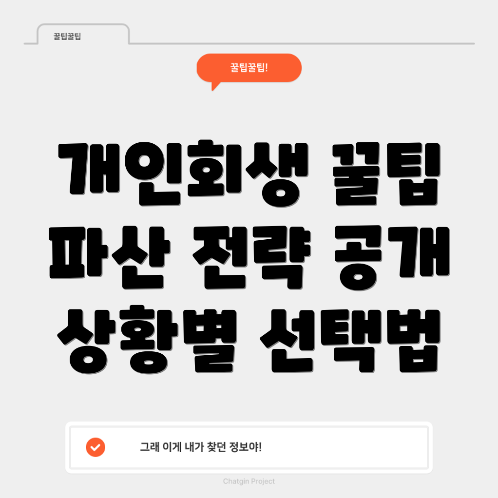 개인회생 및 파산 전략