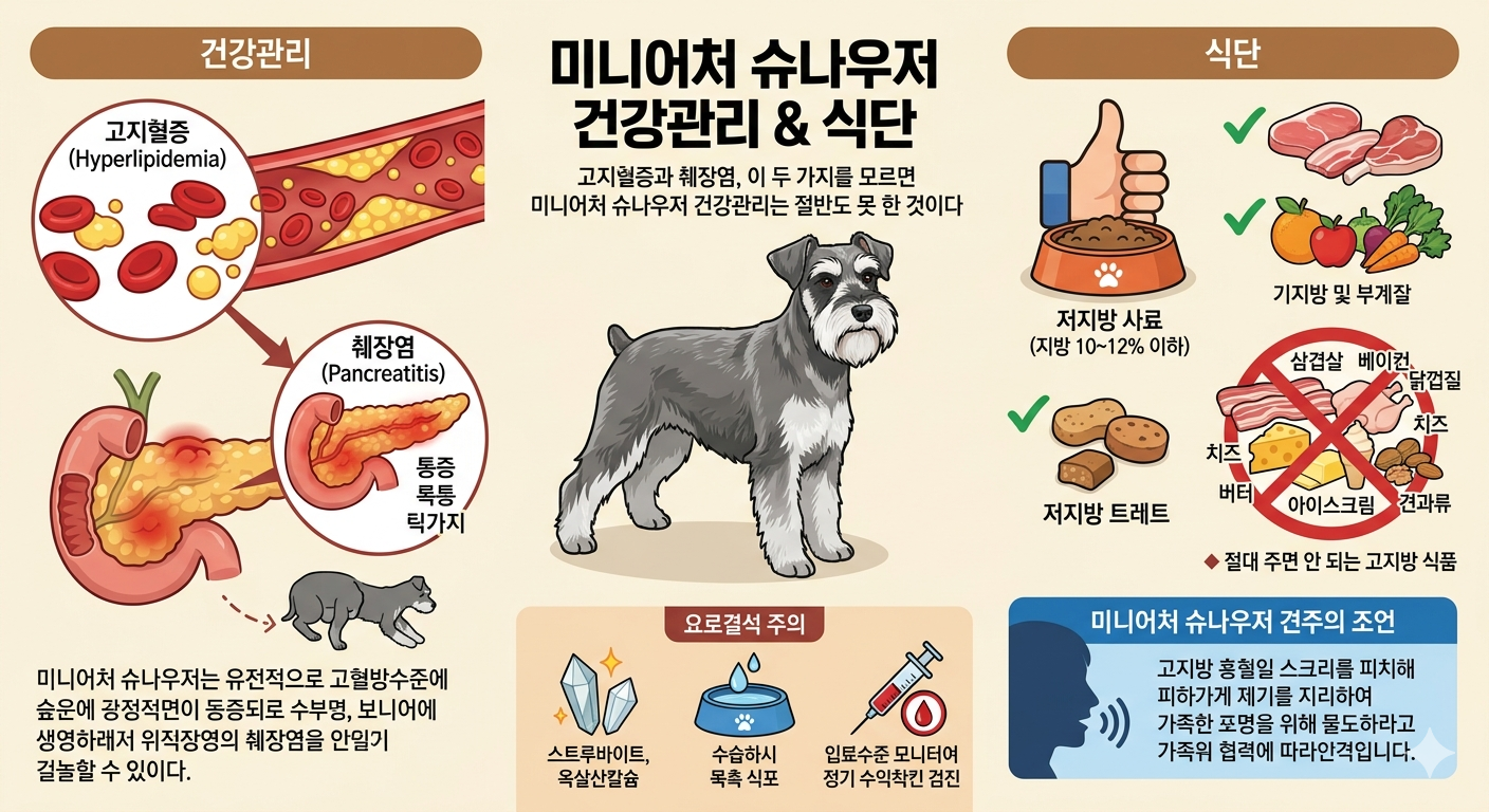 미니어처 슈나우저 건강관리 및 식단