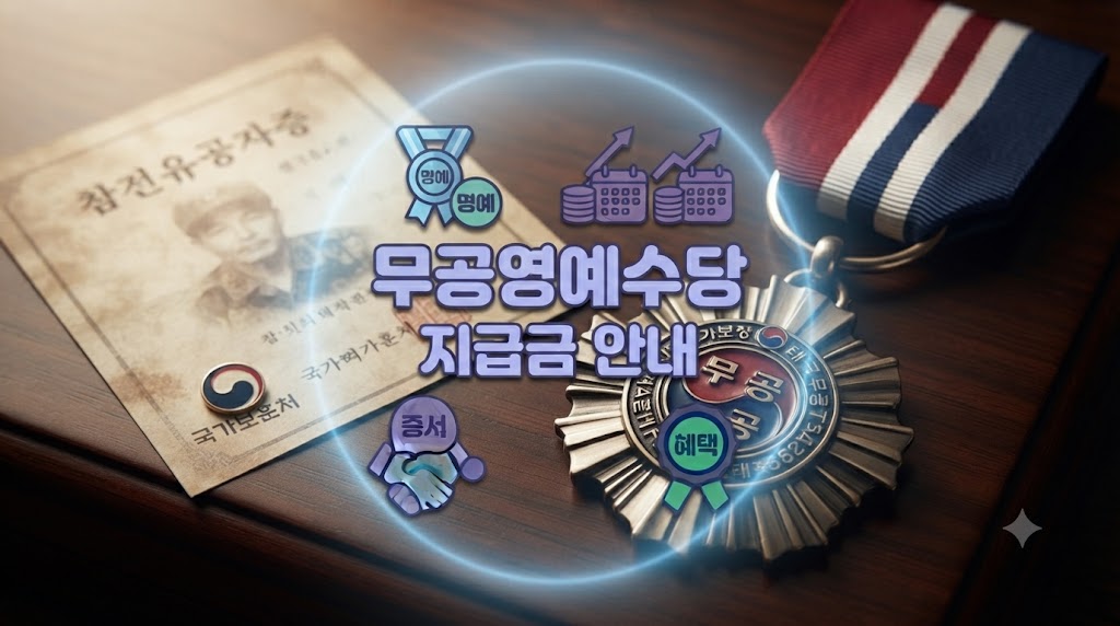 국가유공자가 무공수훈자로 등록되어 무공영에수당을 지급받을 수 있는 자격을 받음