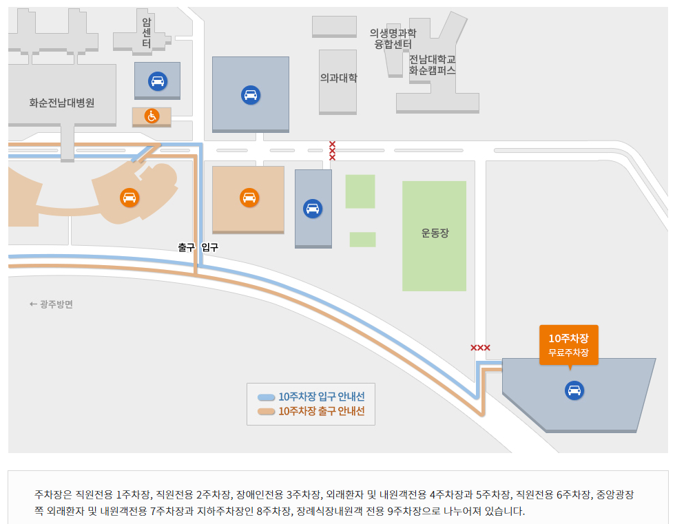 화순전남대병원 온라인 예약방법 대리처방 주차장안내