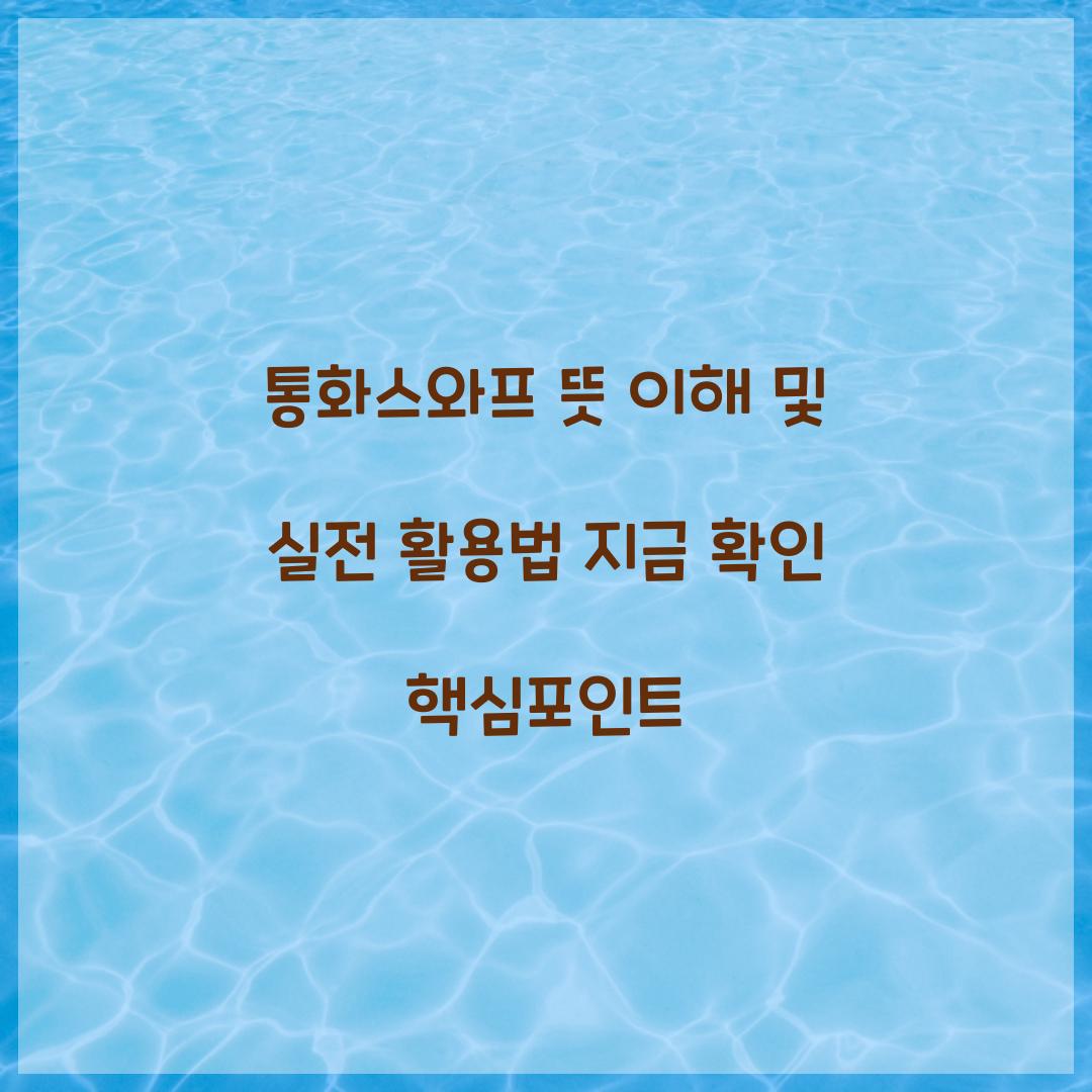 통화스와프 뜻
