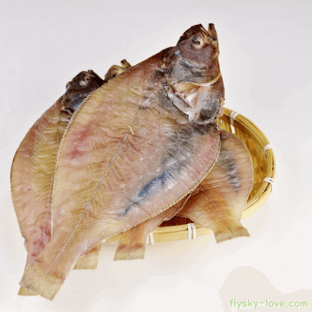 자연 바람에 말린 가자미