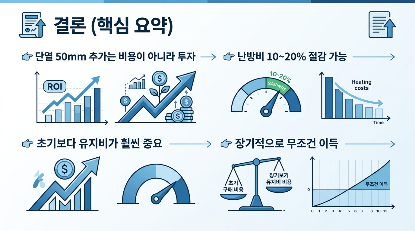 단열 50mm 추가에 대한 핵심요약