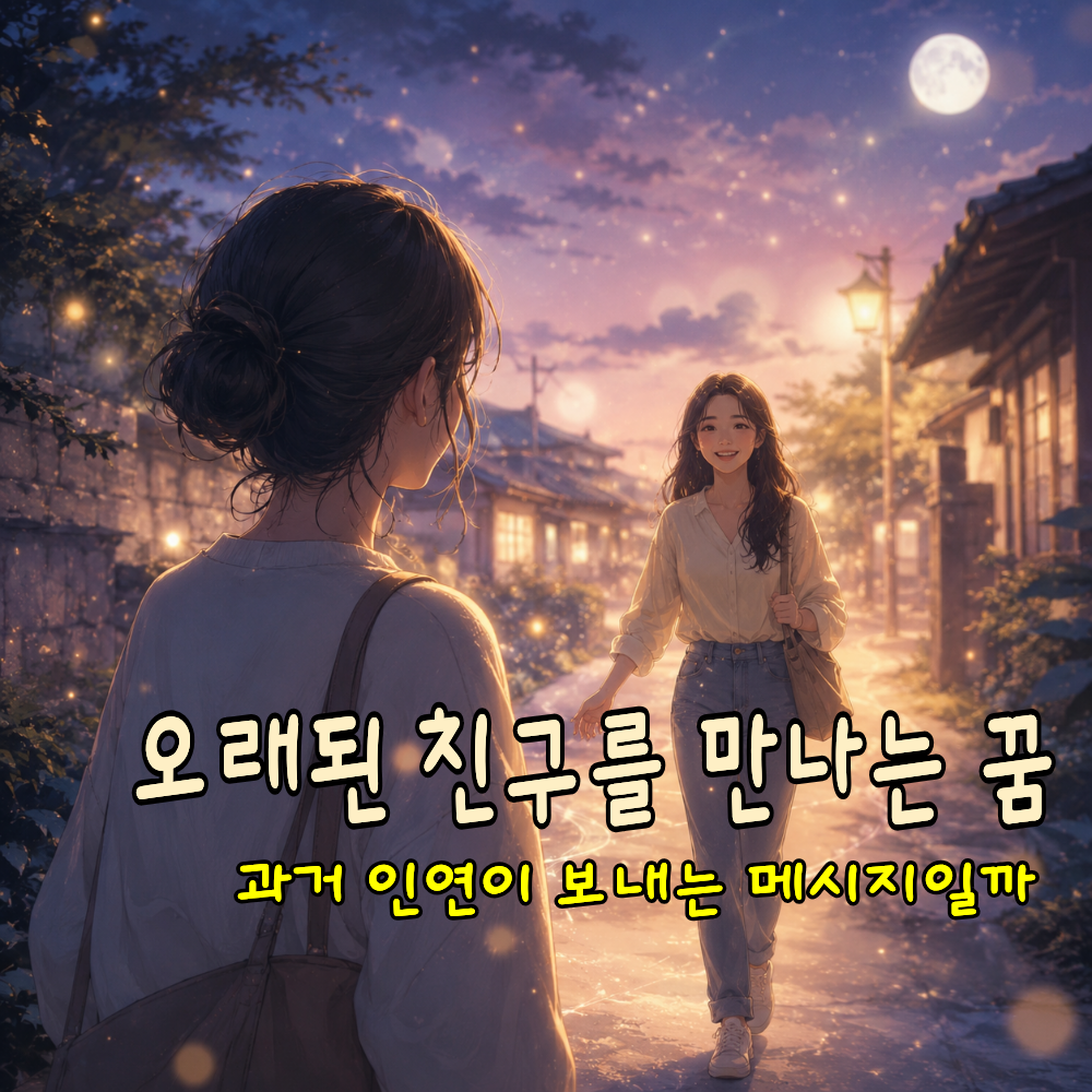 오래된 친구를 만나는 꿈속의 이미지