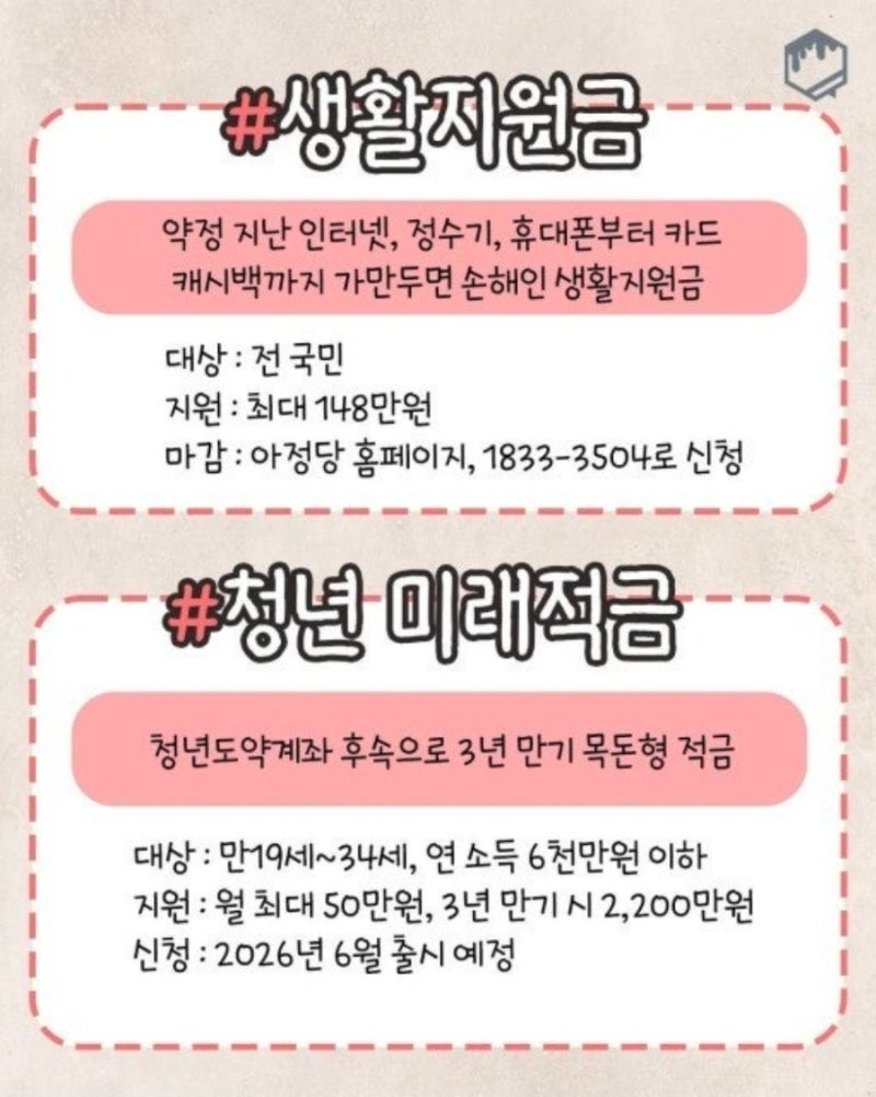 정부지원금 신청 자격 확인하러 가기