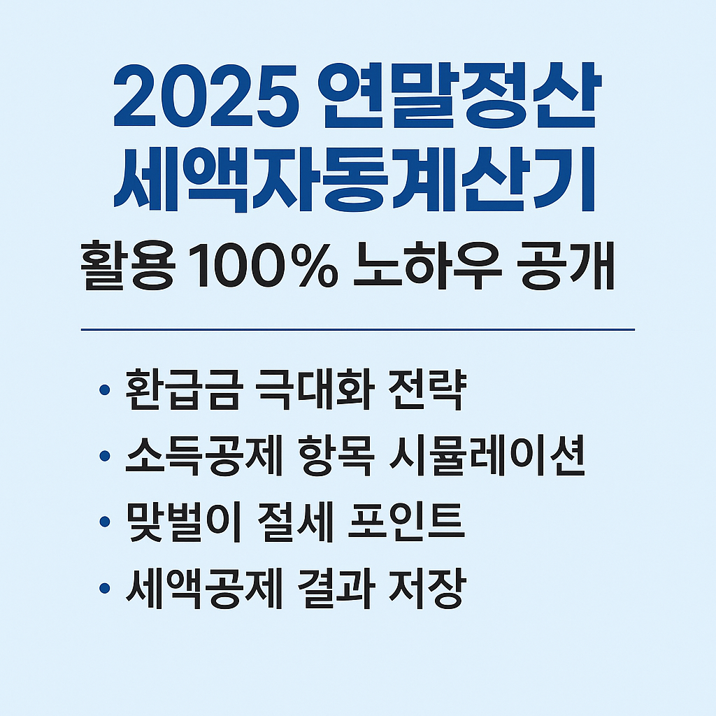 세액자동계산기 활용100%노하우공개