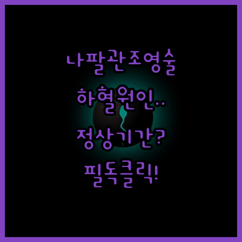 나팔관 조영술 후 하혈 원인과 정상 ..