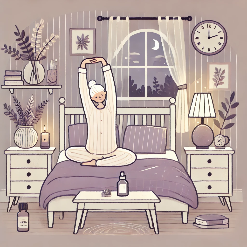 50대 이상 숙면 루틴 이미지