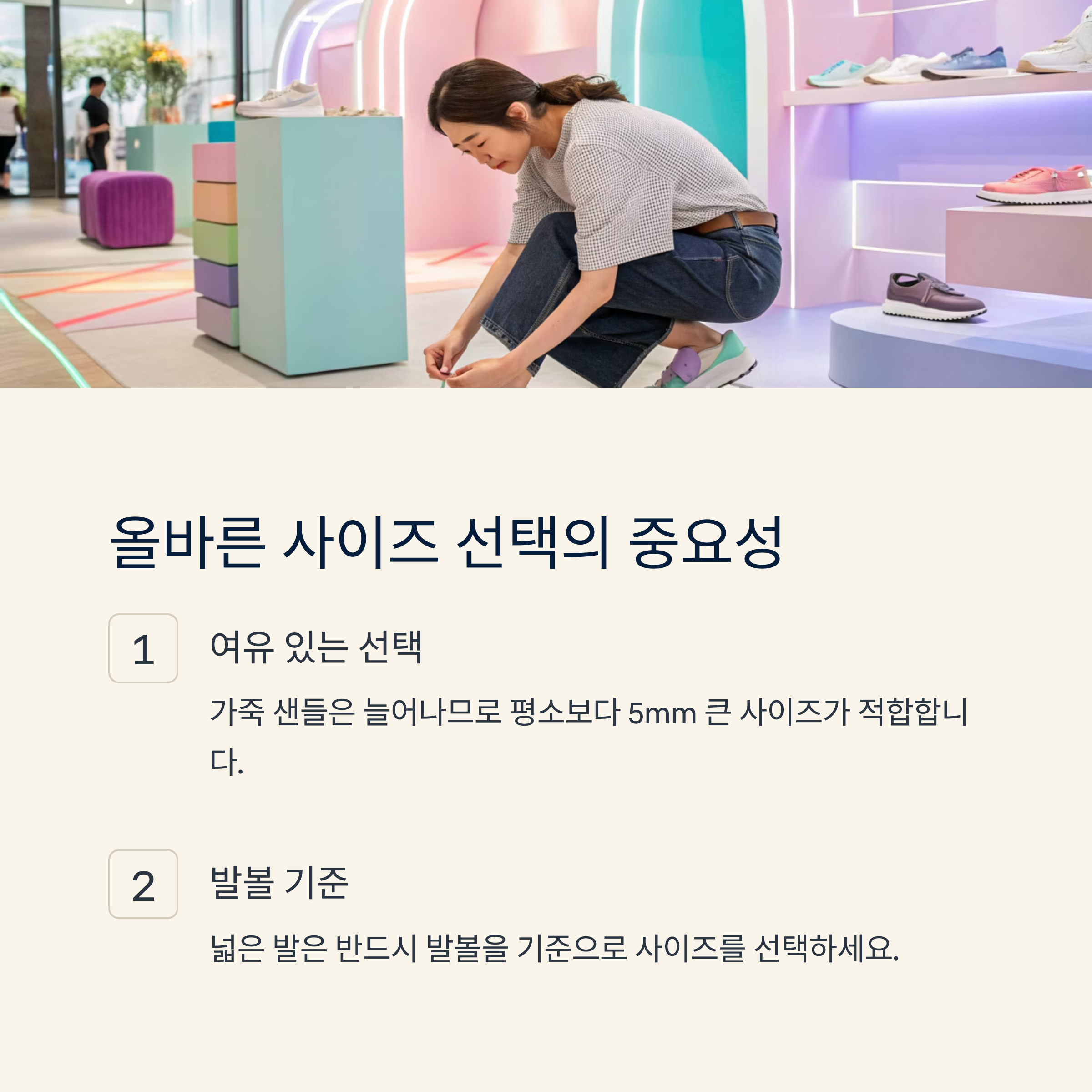 올바른 사이즈 선택의 중요성