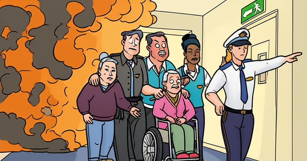 골든타임 확보를 위한 화재 피난 훈련..