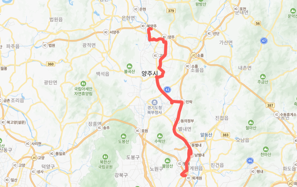남양주-양주-8300번-버스-노선-지도