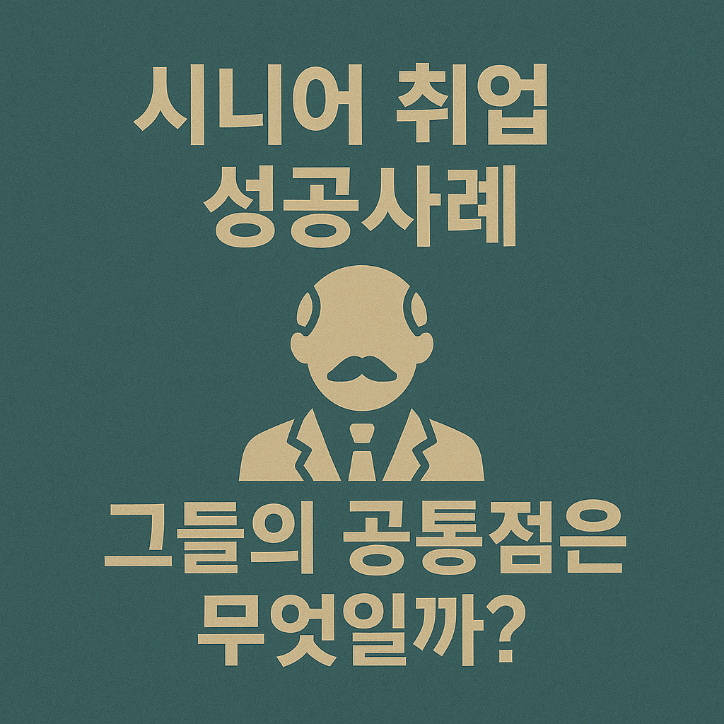 시니어 취업 성공사례, 그들의 공통점 관련 사진