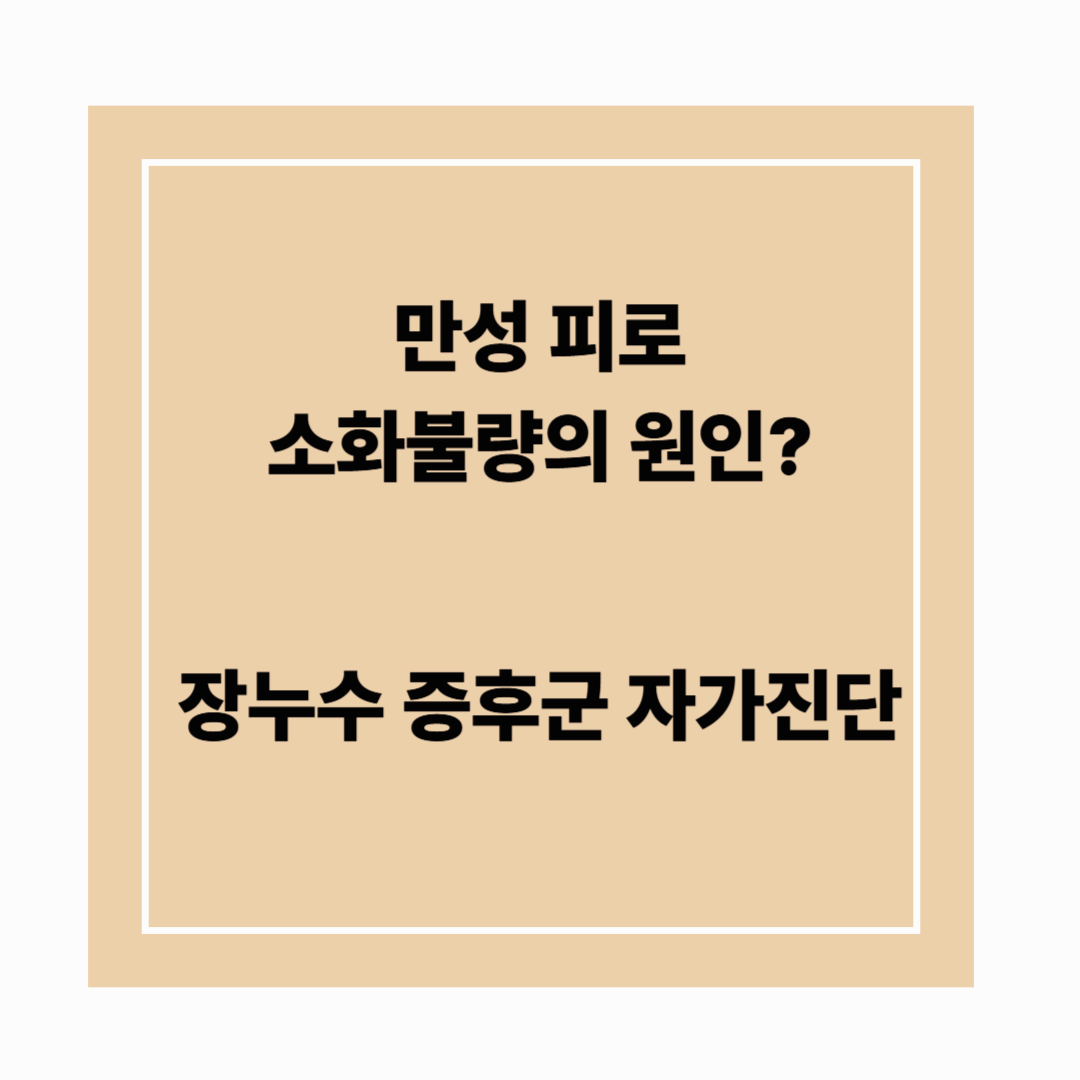 만성 피로·소화불량의 원인? 장누수 증후군 자가진단으로 확인하세요