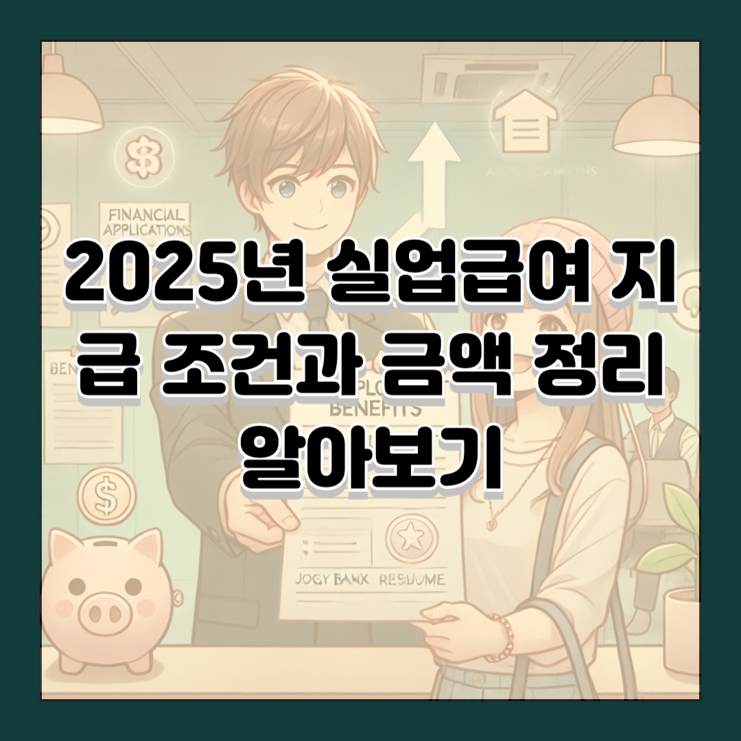 2025년 실업급여 지급 조건과 금액 정리 알아보기