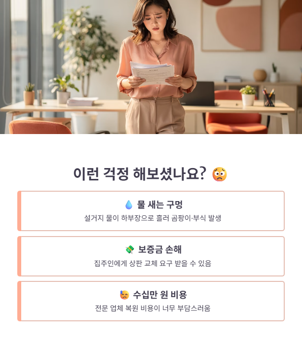 정수기 철거 후 발생하는 문제