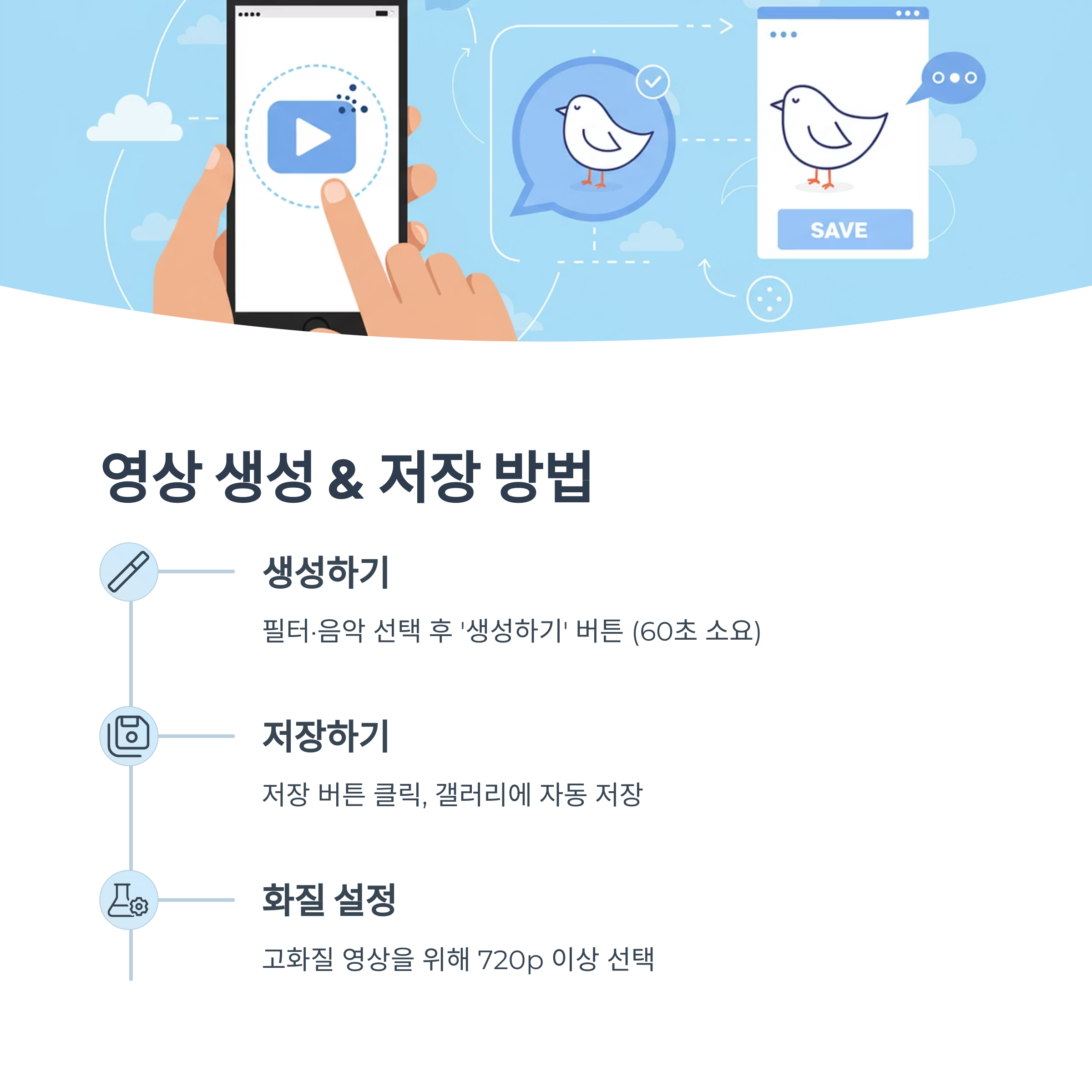 AI 영상 생성 및 저장 방법