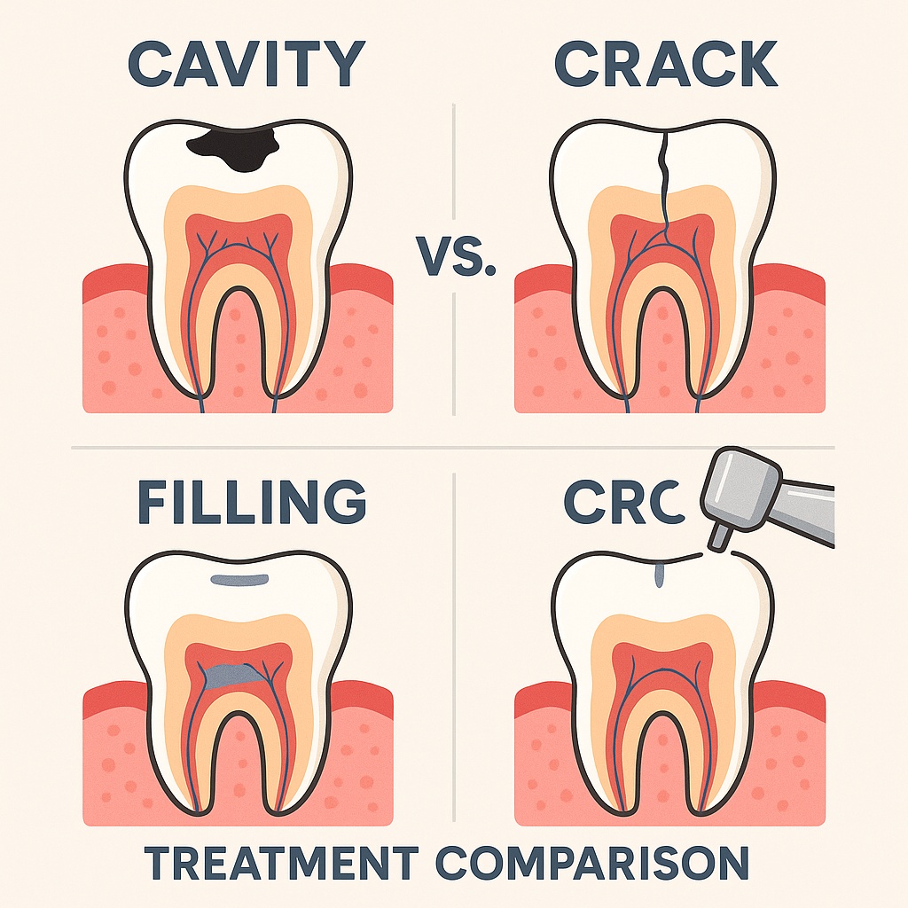 충치 vs 균열 관련 이미지