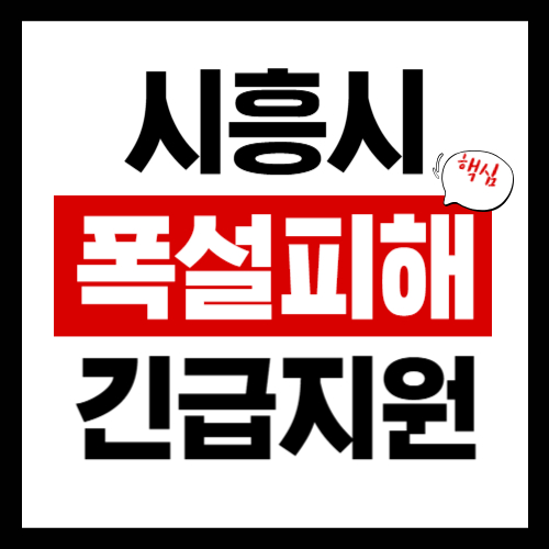 시흥시 폭설피해 긴급보상지원금