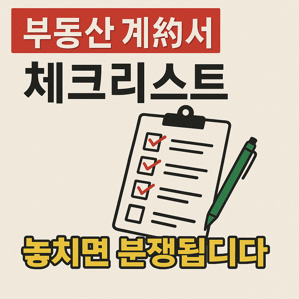 부동산 계약서 작성 꿀팁! - 놓치면 분쟁나는 2025 체크리스트 완전정복