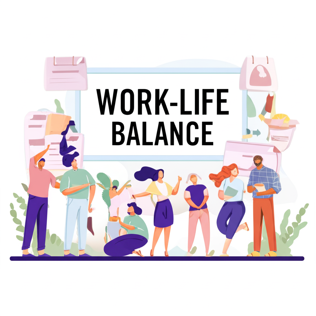 Work-life balance를 포괄적으로 나타내는 이미지